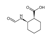 (+/-)-cis-2-formylamino-cyclohexanecarboxylic acid Structure