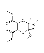 (2R,3R,5R,6R)-5,6-dimethoxy-5,6-dimethyl-1,4-dioxane-2,3-dicarbothioic acid di-S-ethyl ester Structure