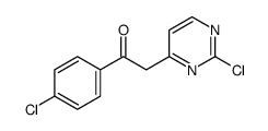 1-(4-氯苯基)-2-(2-氯嘧啶-4-基)乙酮结构式
