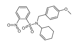 N-(cyclohex-2-en-1-yl)-N-(4-methoxybenzyl)-2-nitrobenzenesulfonamide结构式