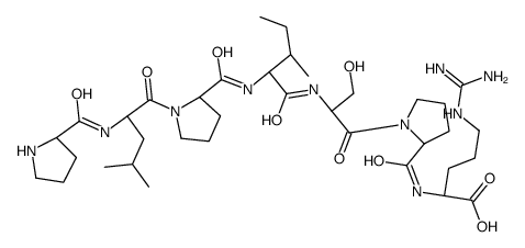 (2S)-5-(diaminomethylideneamino)-2-[[(2S)-1-[(2S)-3-hydroxy-2-[[(2S,3S)-3-methyl-2-[[(2S)-1-[(2S)-4-methyl-2-[[(2S)-pyrrolidine-2-carbonyl]amino]pentanoyl]pyrrolidine-2-carbonyl]amino]pentanoyl]amino]propanoyl]pyrrolidine-2-carbonyl]amino]pentanoic acid Structure