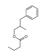 (2-methyl-3-phenylpropyl) butanoate结构式