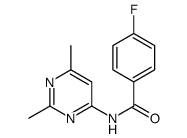 Benzamide, N-(2,6-dimethyl-4-pyrimidinyl)-4-fluoro- (9CI) Structure