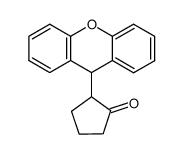 rac-9-(1'-oxocyclopent-2'-yl)xanthene Structure