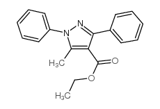 5-甲基-1,3-二苯基-1H-吡唑-4-甲酸乙酯结构式