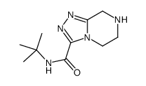 N-(1,1-二甲基乙基)-5,6,7,8-四氢-1,2,4-噻唑并[4,3-a]吡嗪-3-羧胺结构式
