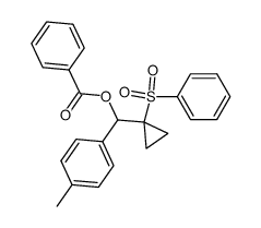 (1-(phenylsulfonyl)cyclopropyl)(p-tolyl)methyl benzoate结构式
