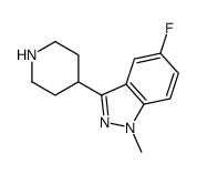 5-氟-1-甲基-3-(4-哌啶基)-1H-吲唑结构式