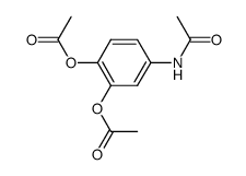 4-N-acetylamino-1,2-benzenediol diacetate Structure