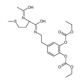 [4-[2-[[(2S)-2-acetamido-4-methylsulfanylbutanoyl]amino]ethyl]-2-ethoxycarbonyloxyphenyl] ethyl carbonate结构式