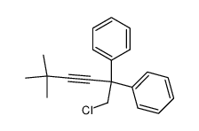 1-chloro-5,5-dimethyl-2,2-diphenyl-3-hexyne结构式