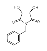 (3R,4R)-3,4-二羟基-1-(苯基甲基)-2,5-吡咯烷酮结构式