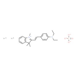 2-[2-[4-(diethylamino)phenyl]vinyl]-1,3,3-trimethyl-3H-indolium dihydrogen phosphate结构式