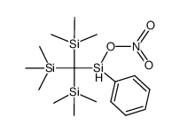 phenyl(tris(trimethylsilyl)methyl)silyl nitrate Structure