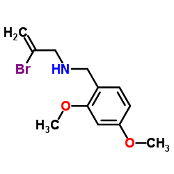 2-Bromo-N-(2,4-dimethoxybenzyl)-2-propen-1-amine结构式