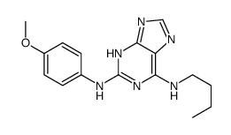 6-N-butyl-2-N-(4-methoxyphenyl)-7H-purine-2,6-diamine Structure