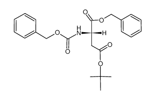 N-benzyloxycarbonyl-L-aspartic acid 1-benzyl ester 4-tert-butyl ester结构式