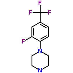 1-[2-氟-4-(三氟甲基)苯基]哌嗪结构式