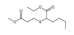 ethyl 2-(3-methoxy-3-oxopropyl)sulfanylhexanoate结构式