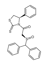 2-((R)-benzhydrylsulfinyl)-1-((R)-4-phenyl-2-thioxothiazolidin-3-yl)ethan-1-one结构式
