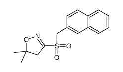 5,5-dimethyl-3-(naphthalen-2-ylmethylsulfonyl)-4H-1,2-oxazole结构式