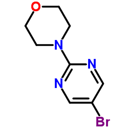 5-溴-2-(吗啉-1)嘧啶结构式