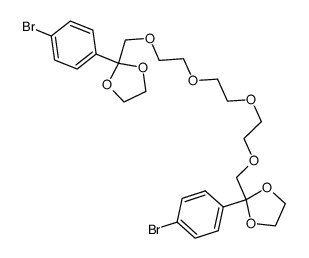 2,2'-(2,5,8,11-tetraoxadodecane-1,12-diyl)bis[2-(4-bromophenyl)-1,3-dioxolane] Structure