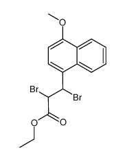 2,3-dibromo-3-(4-methoxy-[1]naphthyl)-propionic acid ethyl ester Structure