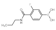 (3-氟-4-(丙基氨基甲酰基)苯基)硼酸结构式