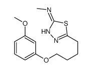 5-[4-(3-methoxyphenoxy)butyl]-N-methyl-1,3,4-thiadiazol-2-amine Structure