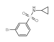 3-溴-N-环丙基苯磺酰胺结构式