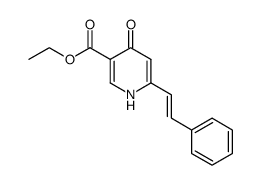 Ethyl 1,4-Dihydro-4-oxo-6-(2-phenylethenyl)-3-pyridine-carboxylate结构式