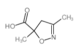 3,5-二甲基-4,5-二氢异噁唑-5-羧酸结构式