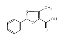 4-甲基-2-苯基-1,3-噁唑-5-羧酸结构式