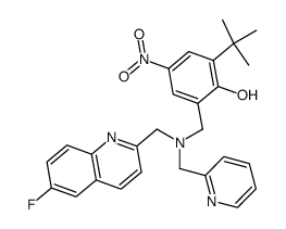 2-tert-butyl-6-{[(6-fluoro-quinolin-2-ylmethyl)-pyridin-2-ylmethyl-amino]-methyl}-4-nitrophenol Structure