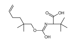(S)-2-((((2,2-DIMETHYLHEX-5-EN-1-YL)OXY)CARBONYL)AMINO)-3,3-DIMETHYLBUTANOIC ACID结构式