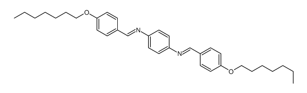 1-(4-heptoxyphenyl)-N-[4-[(4-heptoxyphenyl)methylideneamino]phenyl]methanimine Structure