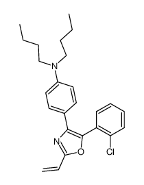 N,N-dibutyl-4-[5-(2-chloro-phenyl)-2-vinyl-oxazol-4-yl]-aniline结构式