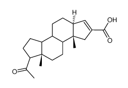 A-Nor-5α-pregn-2-en-20-on-2-carbonsaeure结构式