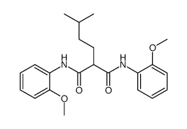 N.N'-Di-o-methoxyphenyl-2-(3-methyl-butyl)-malonamid Structure