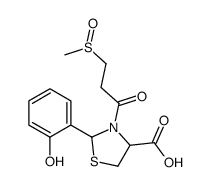 2-(2-hydroxyphenyl)-3-(3-methylsulfinylpropanoyl)-1,3-thiazolidine-4-carboxylic acid Structure