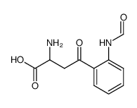 2-amino-4-(2-formamidophenyl)-4-oxo-butanoic acid structure
