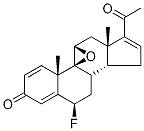 (6ALPHA,9BETA,11BETA)-9,11-环氧-6-氟孕甾-1,4,16-三烯-3,20-二酮结构式