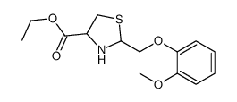 ethyl 2-[(2-methoxyphenoxy)methyl]-1,3-thiazolidine-4-carboxylate结构式