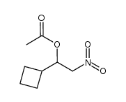 1-cyclobutyl-2-nitroethyl acetate结构式