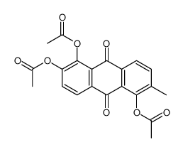 (1,5-diacetyloxy-6-methyl-9,10-dioxoanthracen-2-yl) acetate Structure