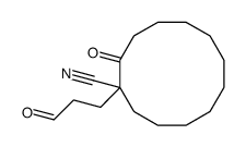 2-oxo-1-(3-oxopropyl)cyclododecane-1-carbonitrile结构式