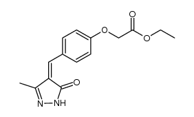 Ethyl 4-(3-methyl-5-oxo-pyrazolidenemethyl)-phenoxyacetate Structure