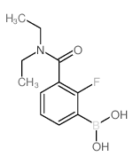 3-(二乙基氨基甲酰)-2-氟苯硼酸结构式