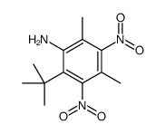 2-AMINO-1-TERT-BUTYL-3,5-DIMETHYL-4,6-DINITROBENZENE结构式